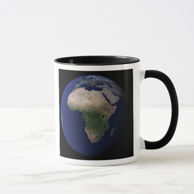 Caneca Terra cheio mostrando África, Europa e Oriente Méd (Direita)