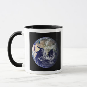 Caneca Terra completa que mostra Europa e Ásia