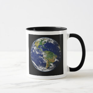 Caneca Terra completa que mostra o hemisfério ocidental