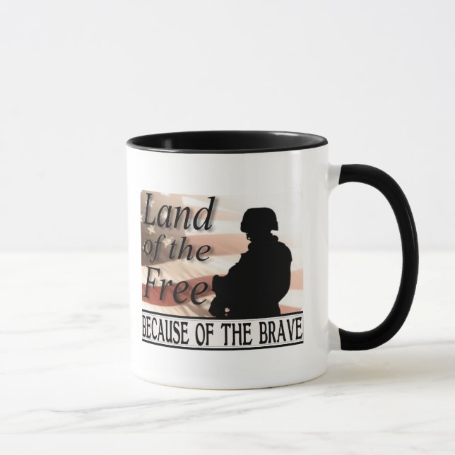 Caneca Terra do livre devido ao bravo (Direita)