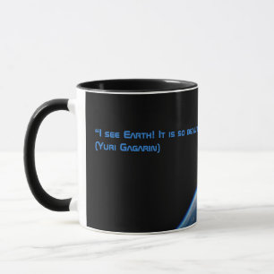Caneca Terra e espaço com umas citações