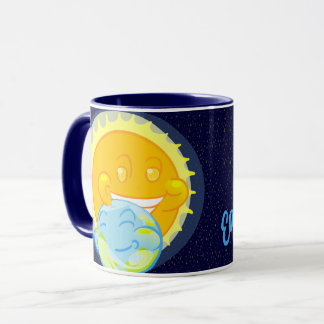 Caneca Terra e sua estrela companheira