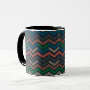 Caneca Terra Escura Florestas Zigzag Chevron