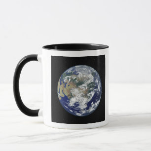 Caneca Terra inteiramente iluminada centrada em Ásia