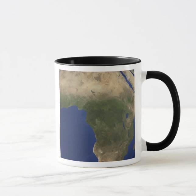 Caneca Terra mostrando cobertura terrestre sobre a África (Direita)