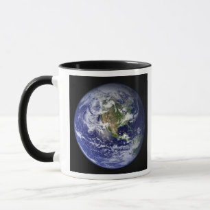 Caneca Terra mostrando o hemisfério oeste