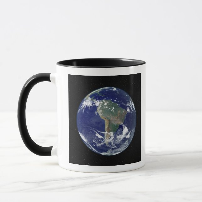 Caneca Terra totalmente iluminada centrada na América do  (Esquerda)