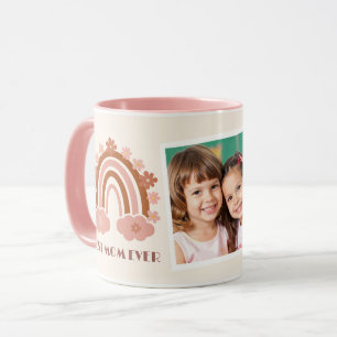 Caneca Terracota Fofo Arco-íris Groovy Dia das Mães