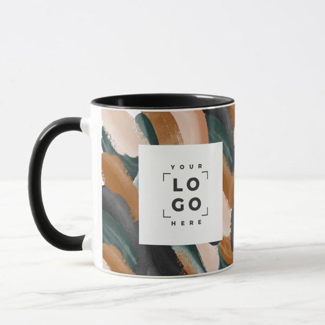 Caneca Terracotta, abstrato verde pintou o mínimo moderno (Esquerda)