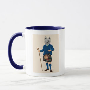 Caneca Terrier da West Highland em Kilt