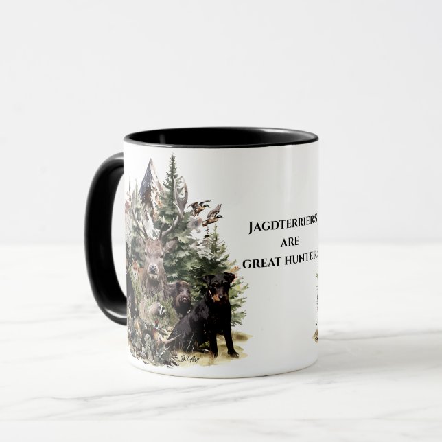 Caneca Terriers de caça alemães (Frente Esquerda)