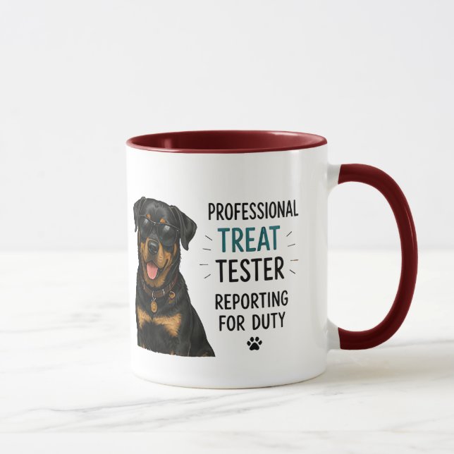 Caneca 🐾 Testador Profissional de Petiscos Citação Diver (Direita)