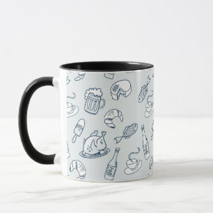 Caneca Teste padrão 3 da comida