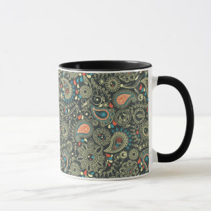 Caneca Teste padrão 3 de Paisley