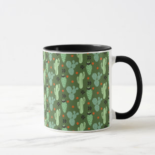 Caneca Teste padrão abstrato do deserto do cacto do