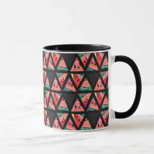 Caneca Teste padrão abstrato tirado mão da melancia