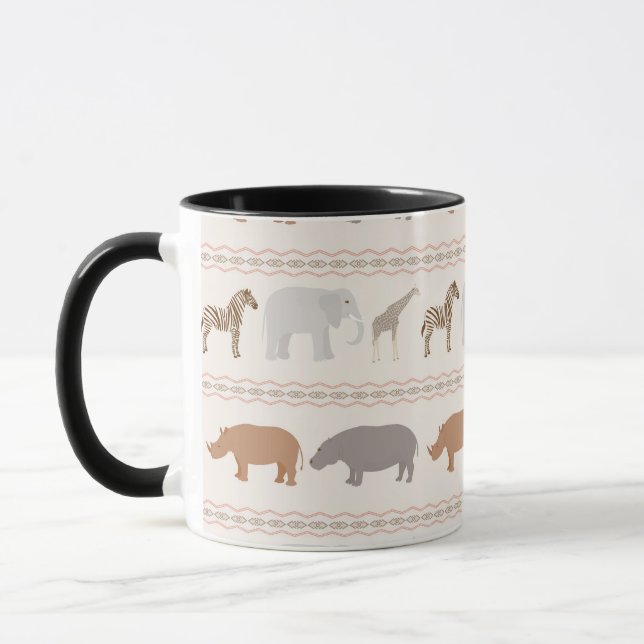 Caneca Teste padrão africano 1 dos animais (Esquerda)