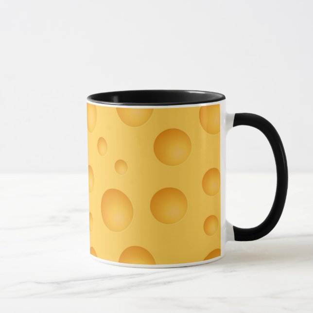 Caneca Teste padrão amarelo do queijo (Direita)