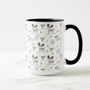 Caneca Teste padrão animal do Doodle da floresta bonito