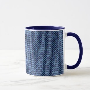 Caneca Teste padrão azul da malha