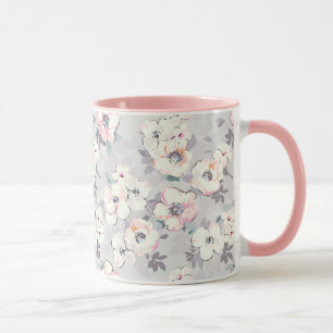 Caneca Teste padrão cor-de-rosa macio da aguarela