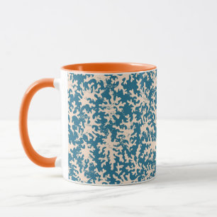 Caneca Teste padrão coral bonito