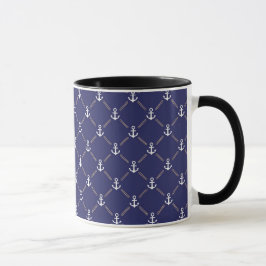 Caneca Teste padrão da âncora