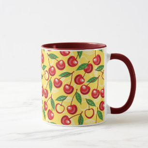 Caneca Teste padrão da cereja