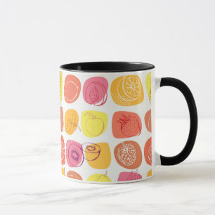 Caneca Teste padrão da fruta