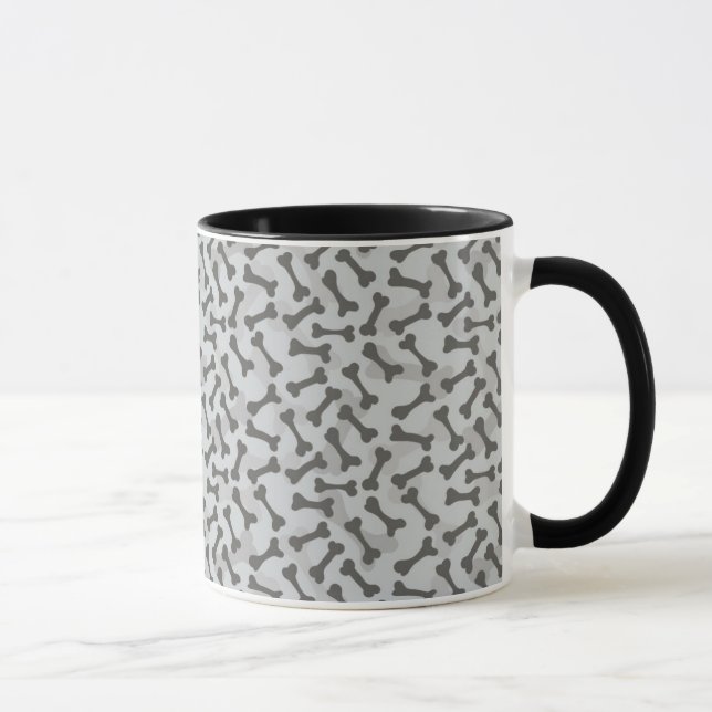 Caneca Teste padrão da textura do osso Greyscale (Direita)