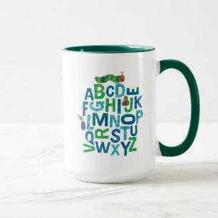 Caneca Teste padrão das letras de Caterpillar do alfabet