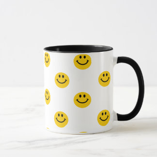 Caneca Teste padrão de bolinhas amarelo