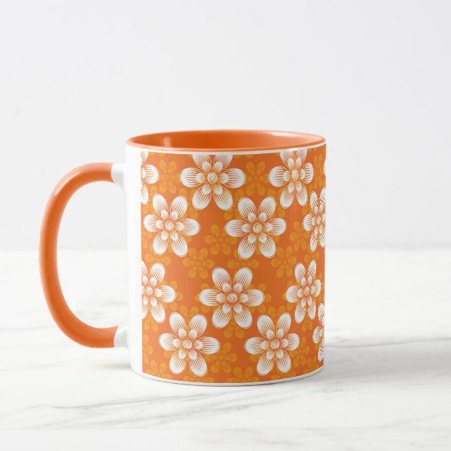 Caneca Teste padrão de flores (Esquerda)