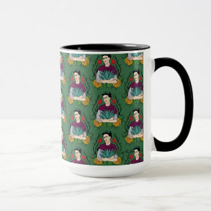Caneca Teste padrão de Frida Kahlo   MI México Lindo