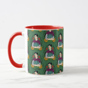 Caneca Teste padrão de Frida Kahlo   MI México Lindo