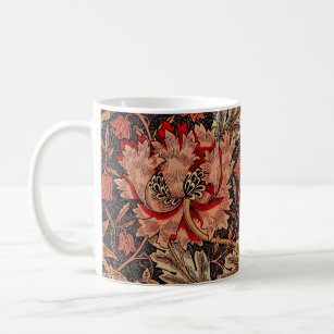 Caneca De Café Teste padrão de William Morris da madressilva