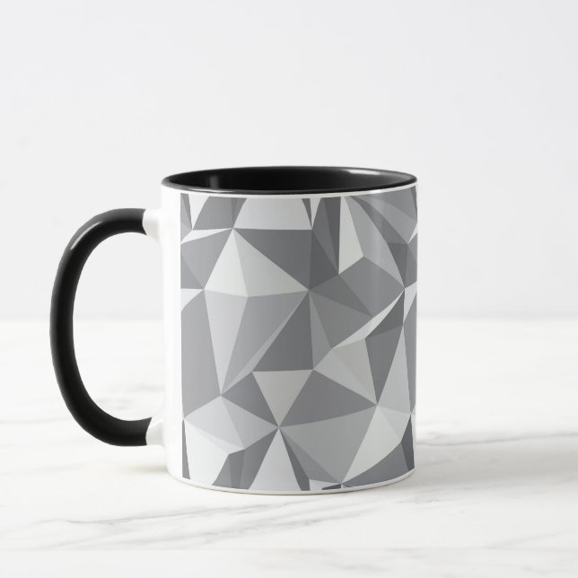 Caneca Teste padrão do diamante - polígono abstrato (Esquerda)