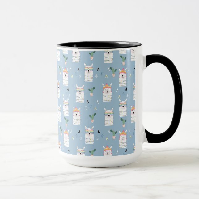 Caneca Teste padrão do lama dos óculos de sol do (Direita)