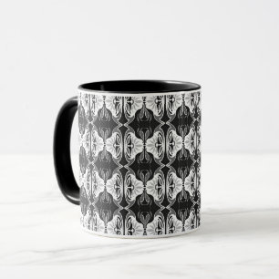 Caneca Teste padrão do papel de parede do art deco -
