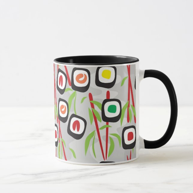 Caneca Teste padrão do sushi (Direita)