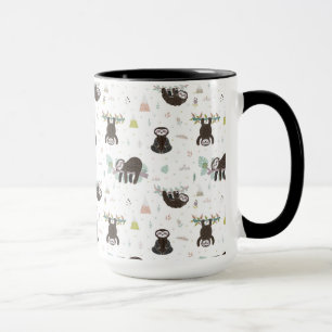 Caneca Teste padrão doce sonolento da preguiça