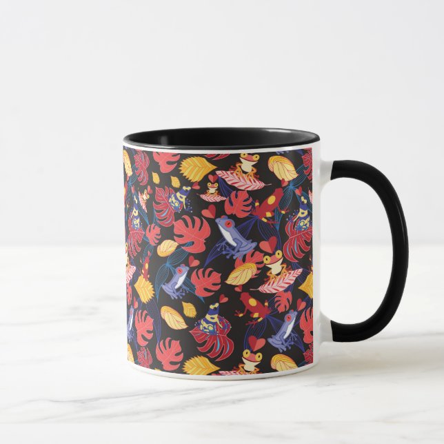 Caneca Teste padrão dos sapos dos amantes (Direita)