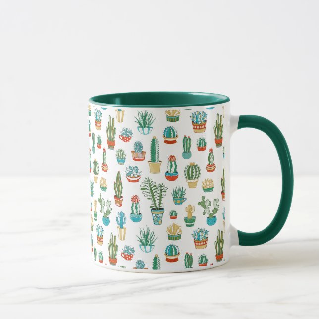 Caneca Teste padrão dos Succulents (Direita)