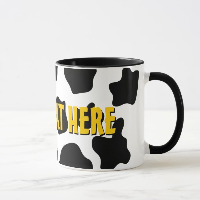 Caneca Teste padrão engraçado do animal de fazenda da (Direita)