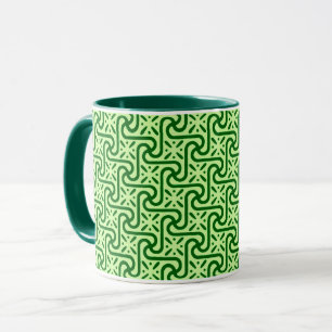 Caneca Teste padrão, esmeralda e verde limão egípcios
