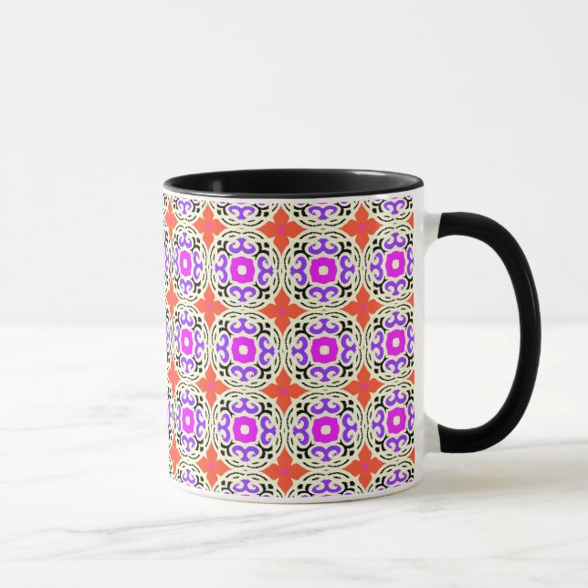 Caneca Teste padrão étnico com motivos marroquinos (Direita)
