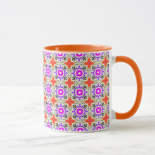 Caneca Teste padrão étnico com motivos marroquinos