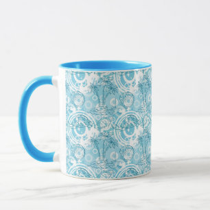 Caneca teste padrão exótico do oceano