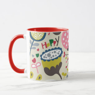 Caneca Teste padrão floral 11
