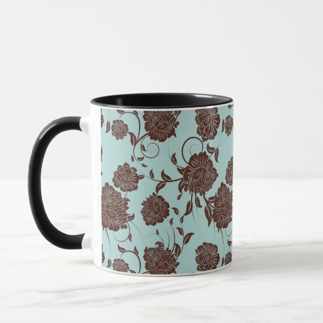 Caneca Teste padrão floral 13 (Esquerda)